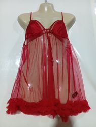 Undiz Red Sheer Babydoll Lingerie
