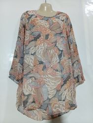 Lulu Love Blusa Feminina com Estampa Floral, Manga..