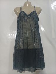 Camisola Transparente Preta com Poás
