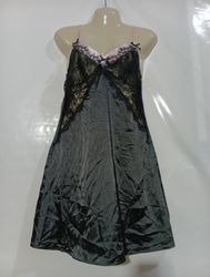 Orcanta Black Lace Trim Slip Dress