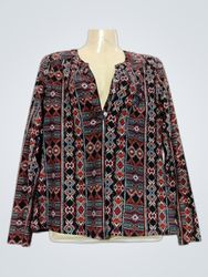 MIM Women's Printed Long Sleeve Blouse