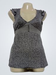 Promod Grey Floral Print Tunic Top