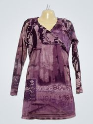 MISS MAMAM Graphic Print Long Sleeve Dress