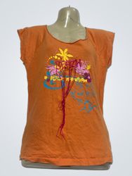 SisMix Orange Graphic T-Shirt