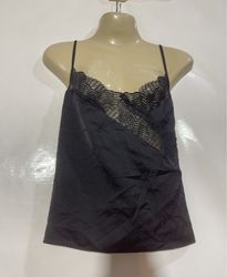 Etam Schwarzes Spitzenbesatz-Cami-Top