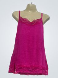New Fashion Pink Lace Trim Cami
