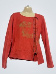 Affinities Armand Thierry Red Long Sleeve Top