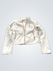 Levi Strauss & Co. White Faux Leather Biker Jacket