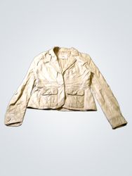 selections A&S Beige Faux Leather Jacket