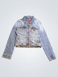 GLO Denim Jacket with Smiley Face Detail