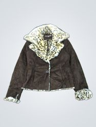 BANDOLINO Women's Brown Faux Suede Leopard Print F..