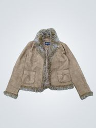 MISS DIDI FASHION Brown Faux Fur Trimmed Jacket