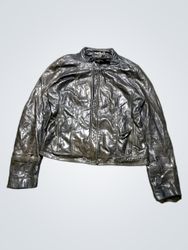Massimo Dutti Black Leather Jacket