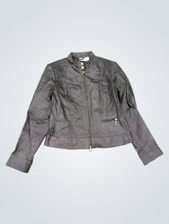 Newport News Easy Style Black Leather Jacket