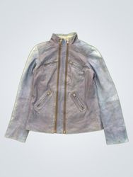 Blue Leather Jacket