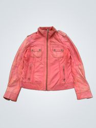JILANI COLLECTION Pink Leather Jacket