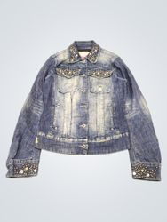 HAMMOCK Damen Jeansjacke mit Strasssteinen
