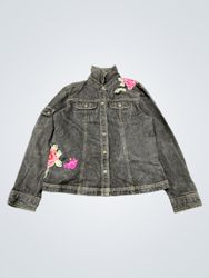 Express Bleu Embroidered Denim Jacket