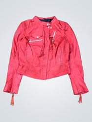Freaky Nation Red Leather Jacket