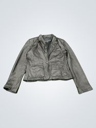 Alan Gerard Black Leather Blazer