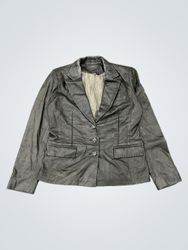 TRISTAN Black Leather Blazer