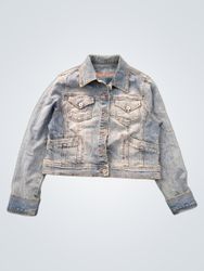 Illegal Teams Denim Jacket with Peace Graphic