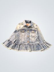 ONLY Blue Denim Ruffled Jacket