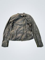 Pepe Jeans London Black Leather Biker Jacket