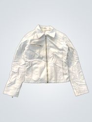 White Faux Leather Jacket