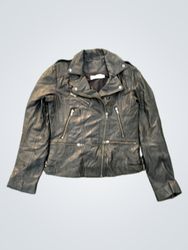 NAF NAF Black Leather Moto Jacket