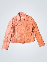 IBANA Pink Leather Jacket