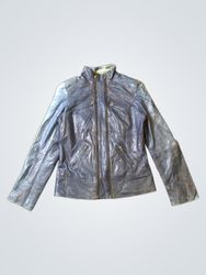 Blue Leather Jacket