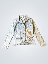 Apparel of the Earth Denim Jacket with Floral Appl..