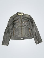 DIMITRI COLLECTION Giacca in pelle nera