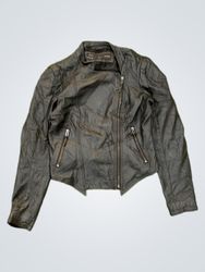 Zara Basic Faux Leather Biker Jacket