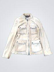 Marc O'Polo Veste en cuir beige pour femmes