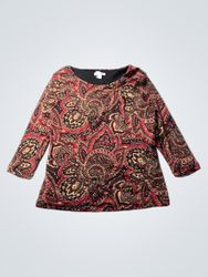 Croft & Barrow Women's Paisley Print 3/4 Sleeve To..