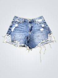 VERVET LOS ANGELES Distressed Denim Shorts