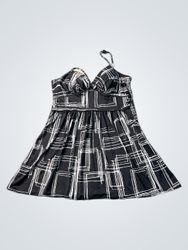 Black and white patterned dress
