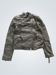 IRO Veste motard en cuir noir