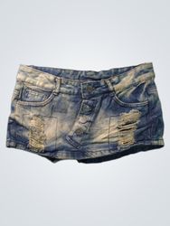 Saia jeans desgastada LCM