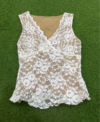 White Lace Tank Top
