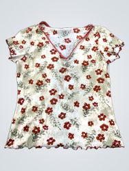 Fashion Bug Floral Print V-Neck Top