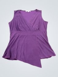Vintage Suzie Women's Purple Sleeveless Wrap Top