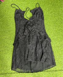Victoria's Secret Black Lace Slip Dress