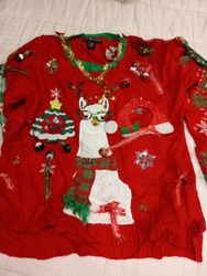 Ugly Christmas Sweater with Llama