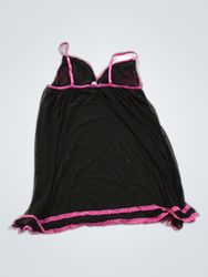 Black Chemise with Pink Lace