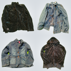 Velvet Hoodie & Denim Jacket Bundle - Juicy Coutur..