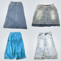 Pacotes de saia de denim