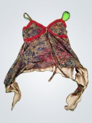 Floral Patterned Corset Top